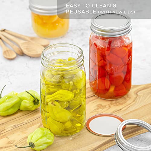 16 Oz Mason Jars With Lids (6 Count)