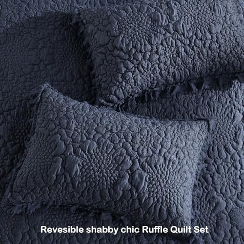 Shabby Chic Ruffled Quilt Queen Size