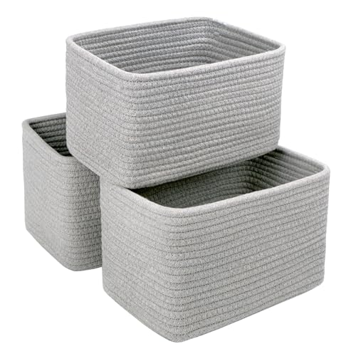 Small Cotton Rope Basket (3 Count)