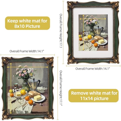 Vintage 11x14 Picture Frame with Embossed Flower