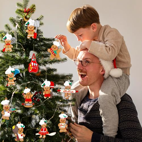 12pcs Gingerbread Christmas Decoration for Tree (12 Count)
