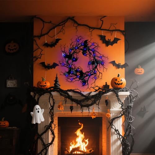 Halloween Black Branch Wreath