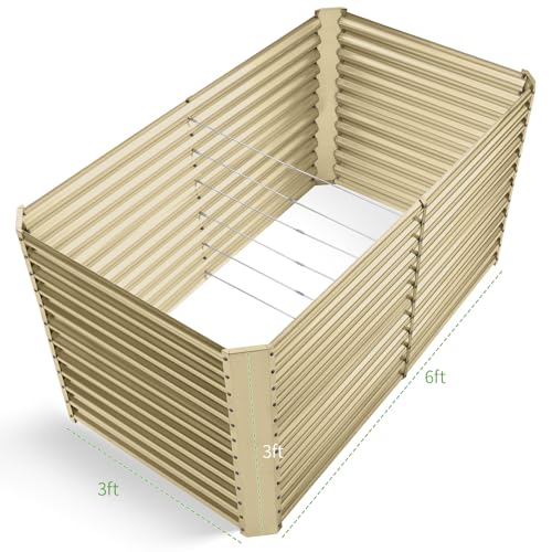 6x3x3ft Rectangular Galvanized Raised Garden Beds