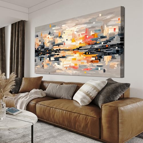 Abstract Wall Art Decor Large Wall Art for Living Room Abstract Canvas Art Wall Decor Modern Colorful Wall Art Prints Canvas Wall Art Pictures Artwork for Walls Bedroom Office Decor 24" X 48"