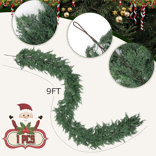 9FT Artificial Cedar Garlands