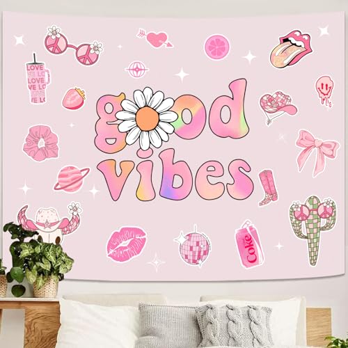 Y2K Tapestry Pink Wall Tapestry