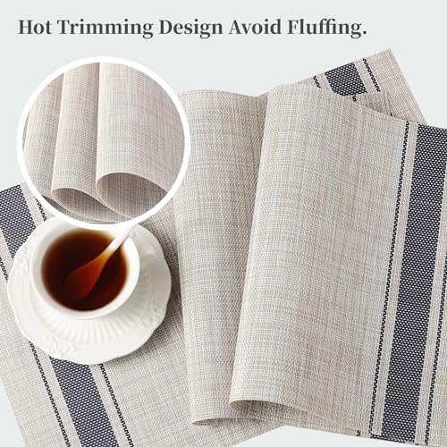 Khaki Blue Placemats (6 Count)
