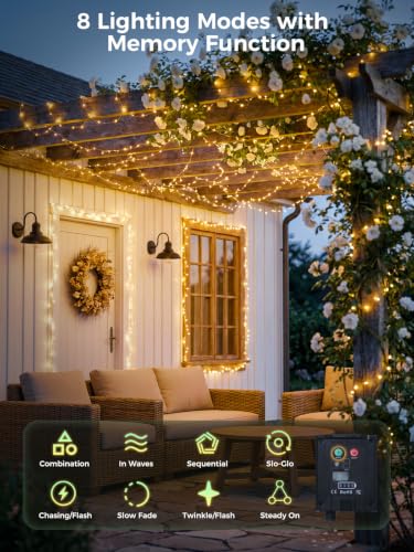 200FT 600LEDs Fairy Lights Solar Powered