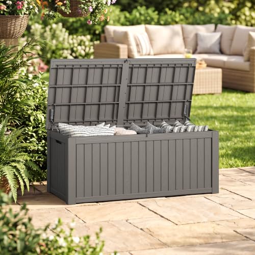 230 Gallon Outdoor Storage Box Waterproof Deck Box for Patio