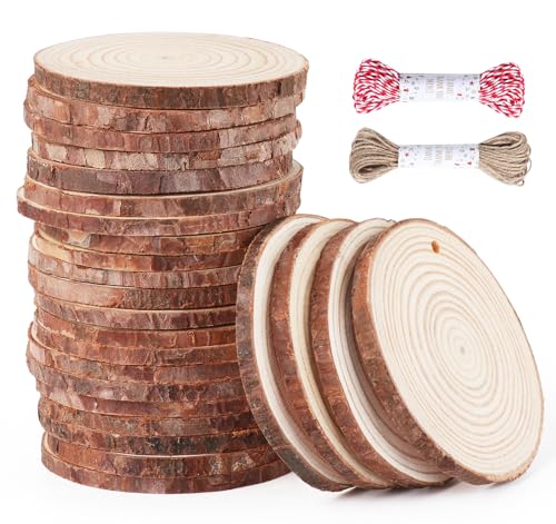 30 Pcs Wood Slices for Crafts (30 Count)