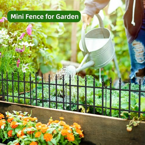 Decorative Metal Garden Fence 11" x 12'