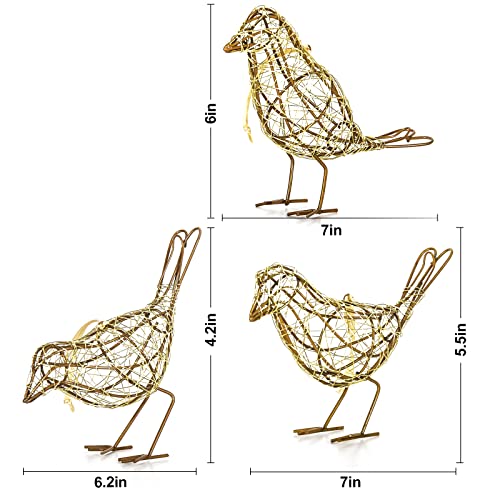 Artisan Bird Statues Trio