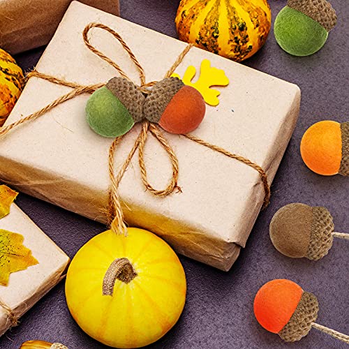 25 Pcs Fall Felt Acorn Ornaments Hanging Wool Felted Acorn Garland (25 Count)