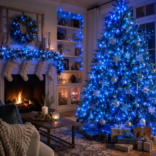 Blue Christmas Lights