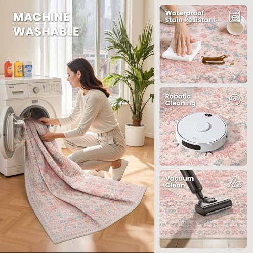 Pink Rugs for Bedroom (63 Sq Ft)