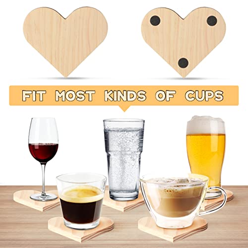 24 PCS Unfinished Wood Coasters