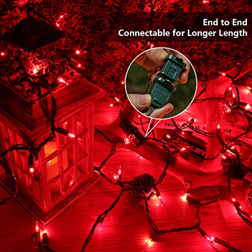 Red Incandescent Christmas Indoor String Lights 300 Count 69.6ft (69.6 Foot)