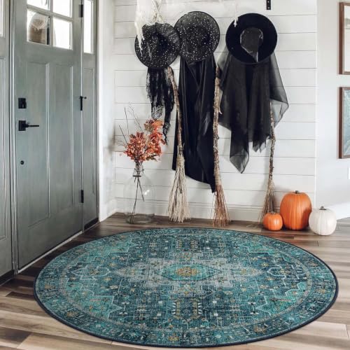 Ultra Thin Washable Round Rug