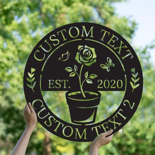 Personalized Garden Name Signs with Stake
