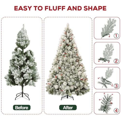 9 ft Snow Flocked Christmas Tree