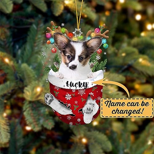 Papillon 1 Dog Christmas Ornament