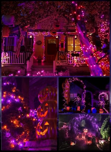 Orange Purple Outdoor Halloween Lights