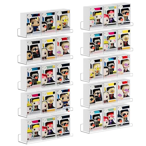 10 Pcs 15" Acrylic Shelves for Wall Display and Storage (10 Count)