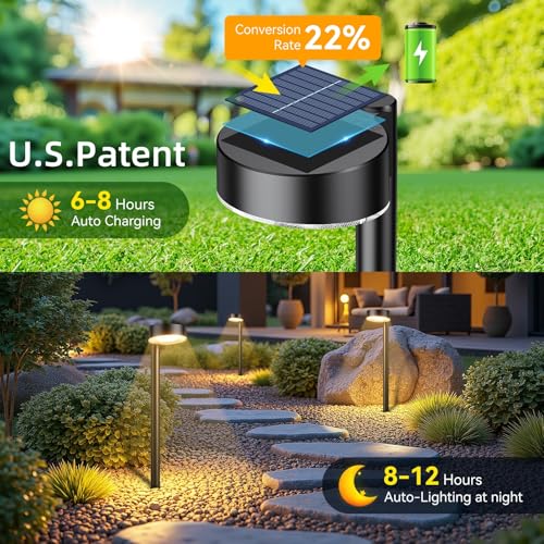 4 Pack Solar Pathway Lights Outdoor (4 Count)