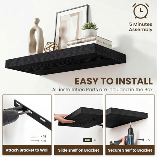 36 Inch Floating Shelves for Wall Set of 2
