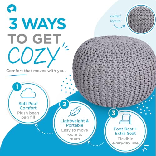 Round Pouf Ottoman Foot Rest