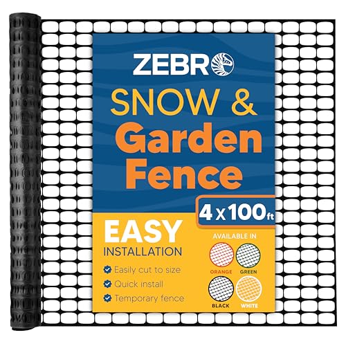 4' x 100' Black Plastic Garden Fence Roll (57600 sq inches)