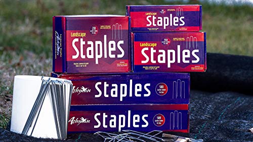 Ashman 200 Pack Galvanized Garden Stakes Landscape Staples and Fence Stake Sod Staples