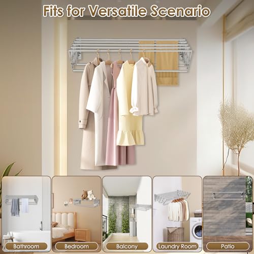 XL 31.5" Wall Clothes Drying Rack