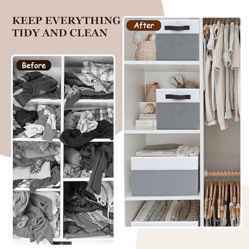 12 Pack Large Storage Baskets for Shelves (12 Count)