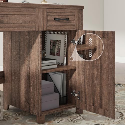 Farmhouse 47" Executive Desk with Storage Cabinet