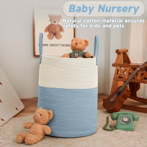 100L Cotton Rope Laundry Basket Hamper