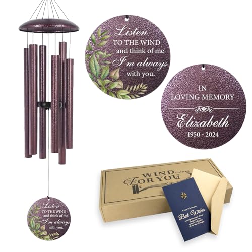 Personalized Memorial Wind Chime for Loss of Loved One 30