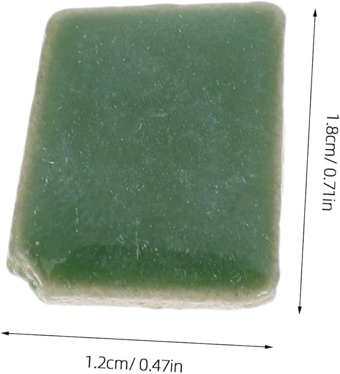 TEHAUX 1 Pack DIY Kit Unique Green Ceramic Tiles for Stepping Stones Home Decoration and Art Projects