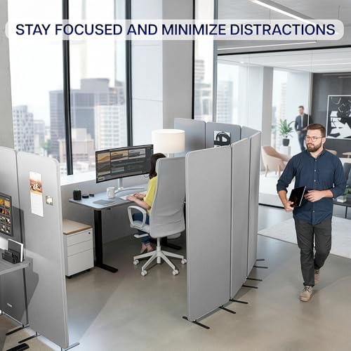Freestanding 73 x 66 inch Privacy Panel System (3 Count)