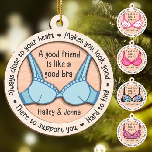 Personalized Best Friends Christmas Tree Ornament