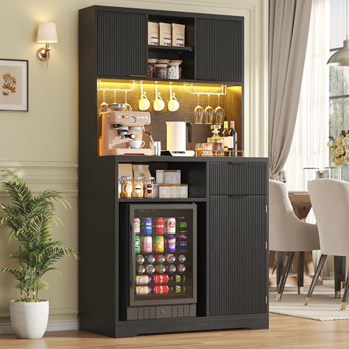 72" Mini Fridge Cabinet with Storage