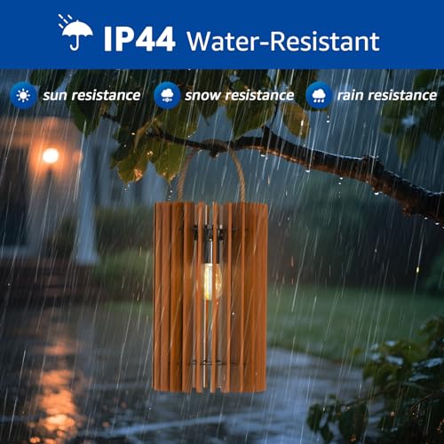 2 Pack Solar Lanterns Outdoor Hanging Portable Table Top Decorative Lamp DIY Lantern Lights Water (2 Count)