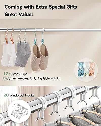 Clothes Drying Rack 63 Inches Folding Indoor Outdoor