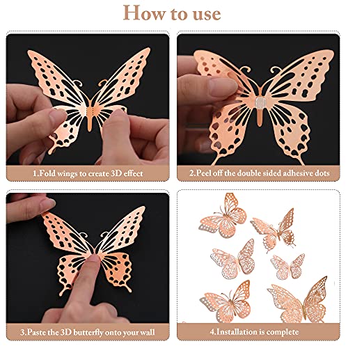 3D Butterfly Wall Decor (48 Count)