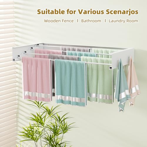Wall Mounted Clothes Drying Rack 23.6''