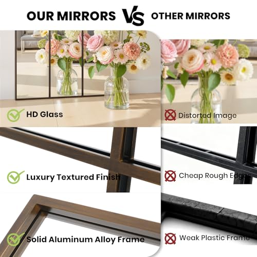 Large Window Pane Full Length Mirror for Wall 65"x24"