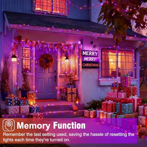 Orange and Purple Halloween Lights