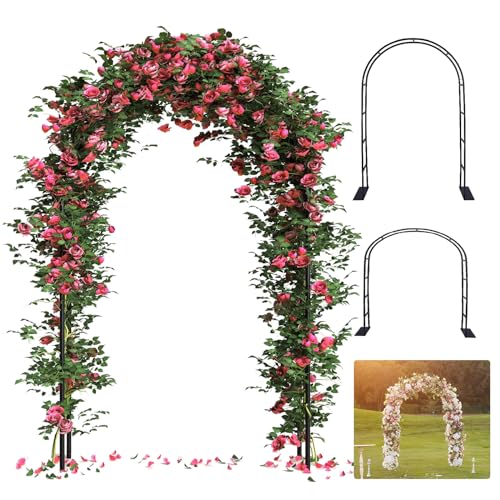 Thickened Tube Garden Arch Arbor Metal Trellis for Climbing Plants Outdoor