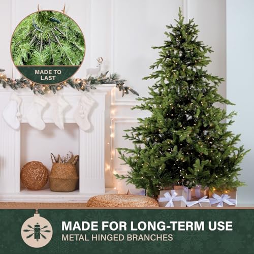 9 Ft. Foxtail Pine Artificial Christmas Tree with Warm White LED Lights and Stand