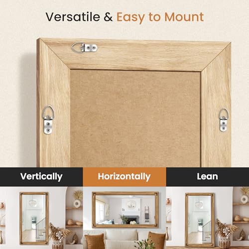 Wood Framed Bathroom Vanity Mirror for Wall